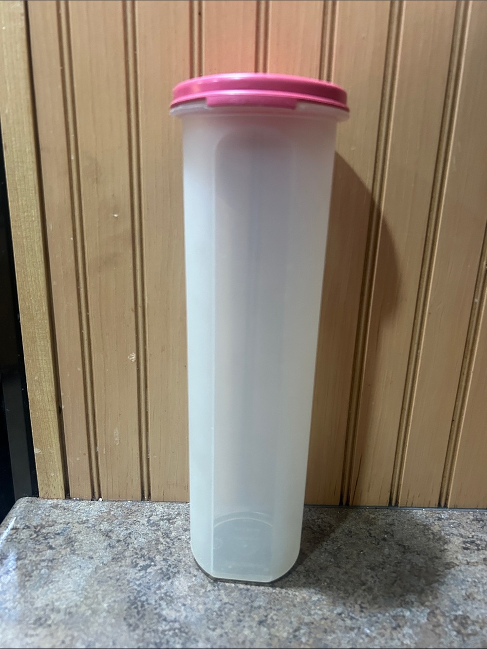 Tupperware spaghetti Pink-Lid Plastic Storage Canister